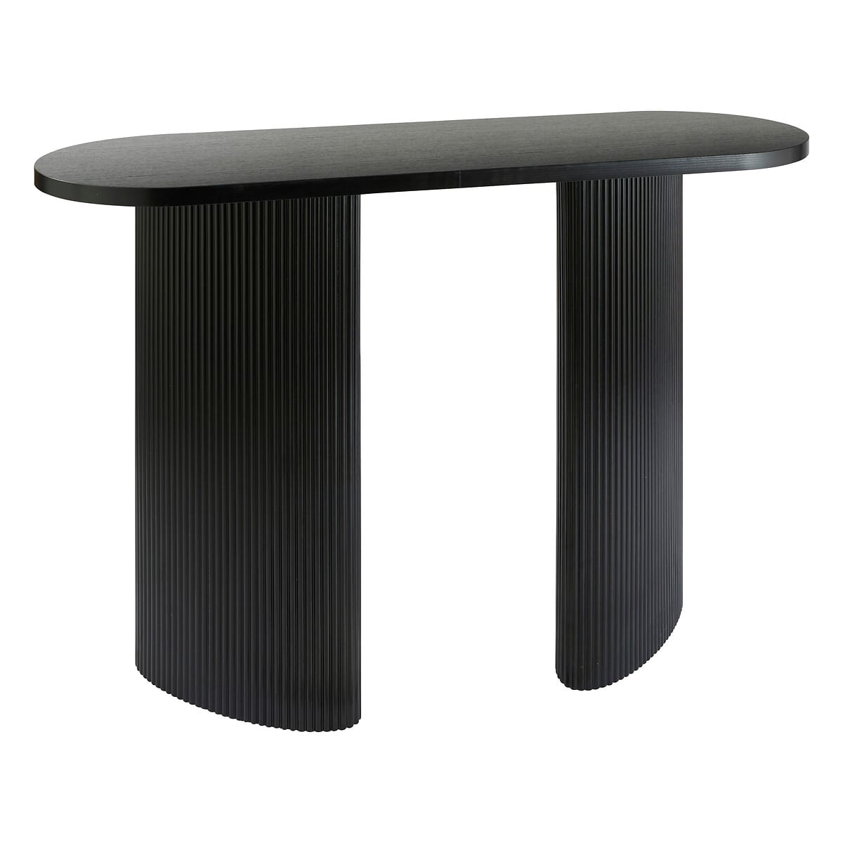 Sidetable Japandi zwart met ronde vormen | 120x40x80cm
