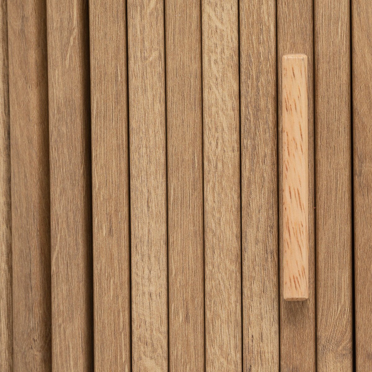 "Bali" Stijlvolle Buffetkast met 2 Deuren en Eiken Effect Afwerking - Industrieelinhuis.nl