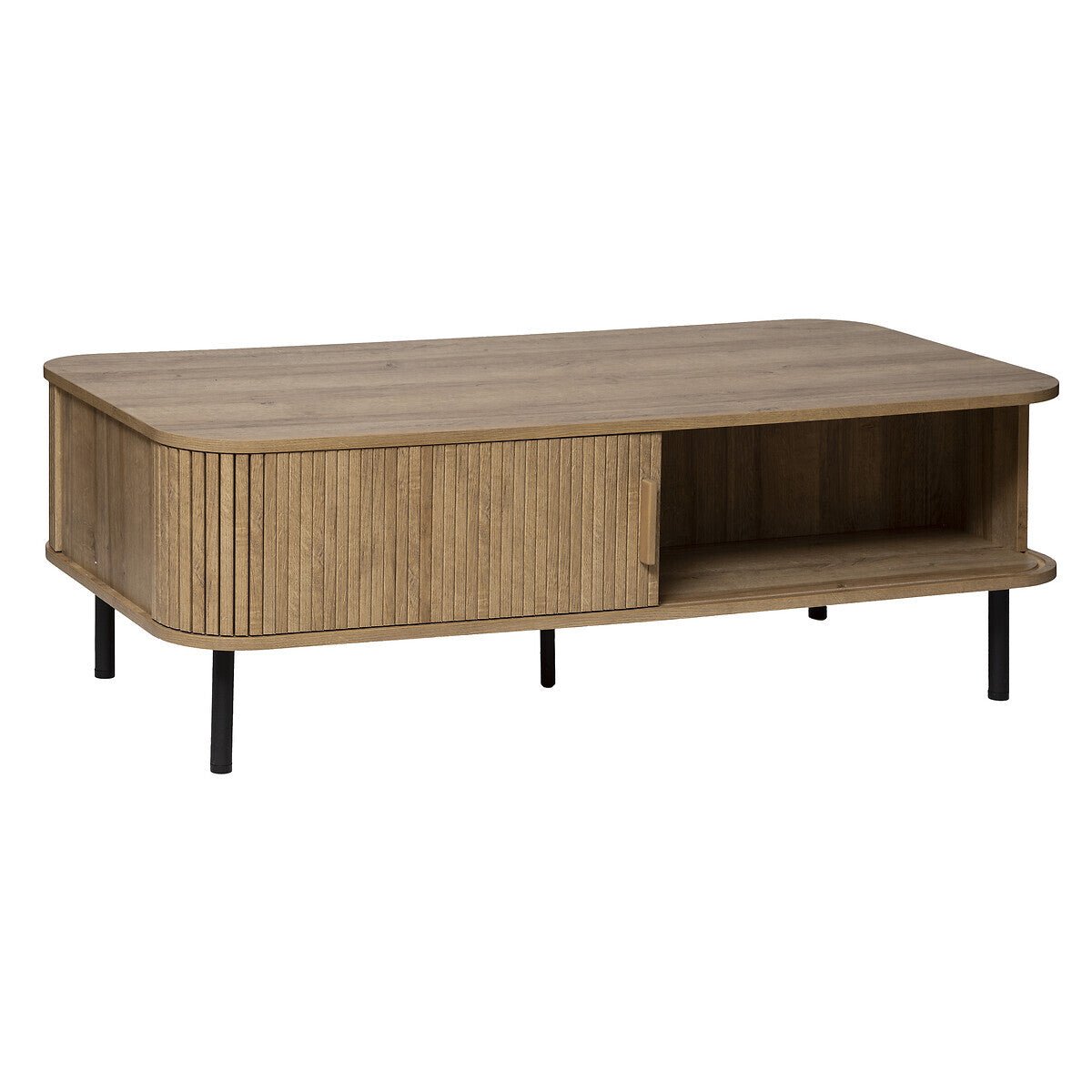 "Bali" Moderne Salontafel met 2 Deuren en Eiken Effect Afwerking