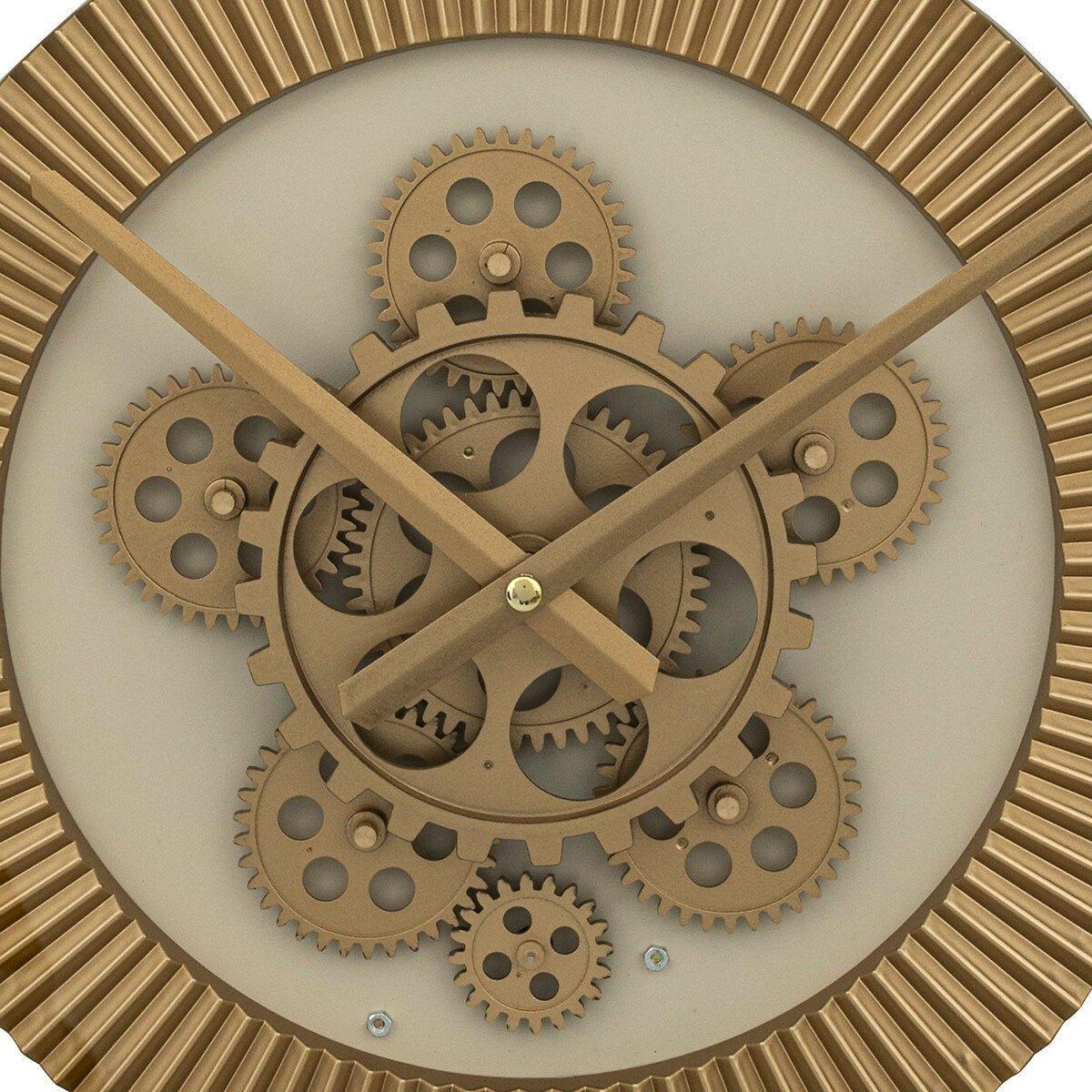 Wandklok Giulia industrieel | Metaal Goud | ø 50cm - Industrieelinhuis.nl
