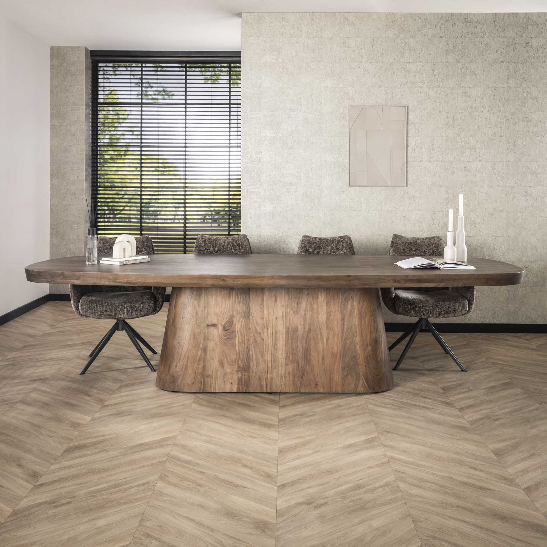 Ovale eetkamertafel Arwen 300cm - Industrieelinhuis.nl