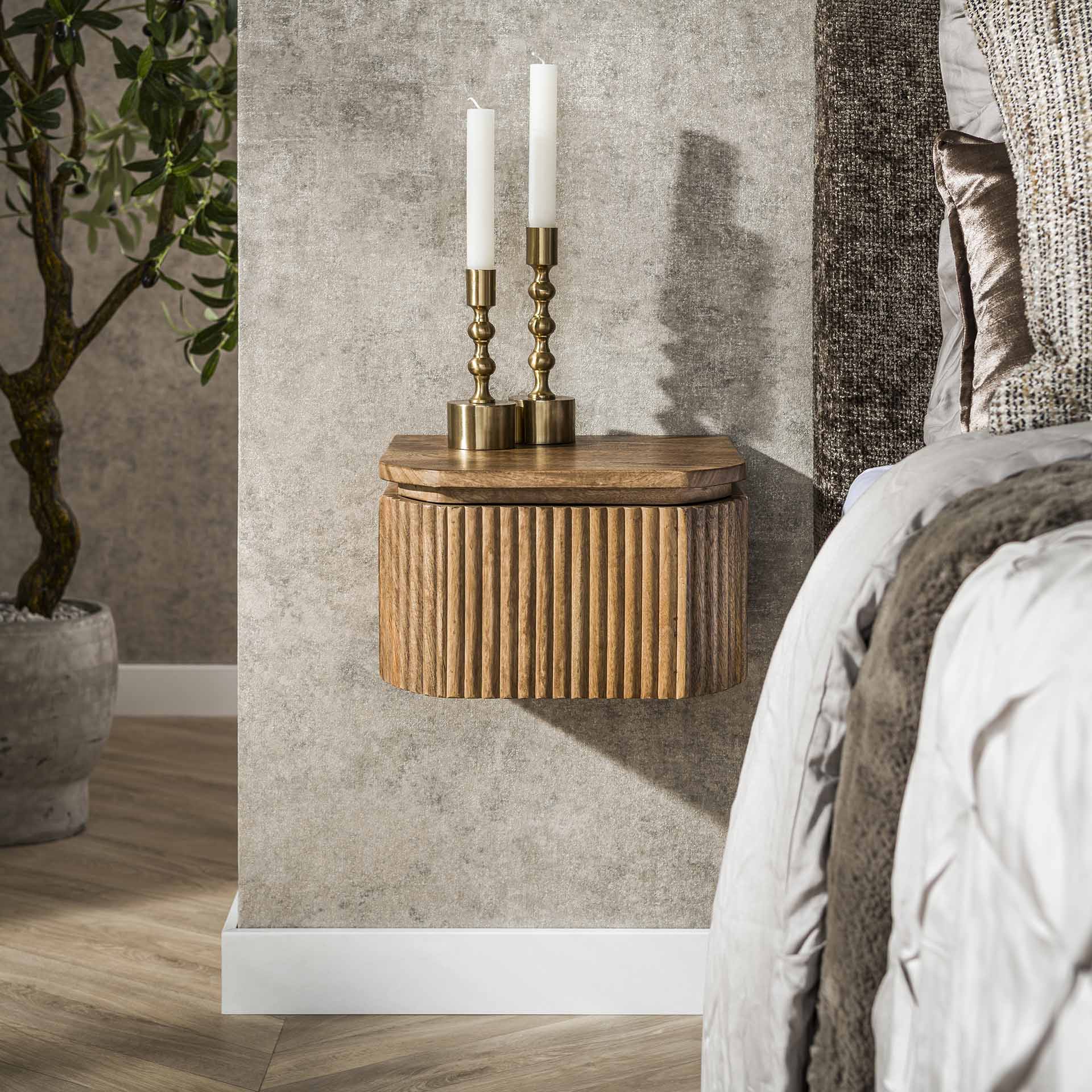 Zwevend nachtkastje Wave XS - Industrieelinhuis.nl