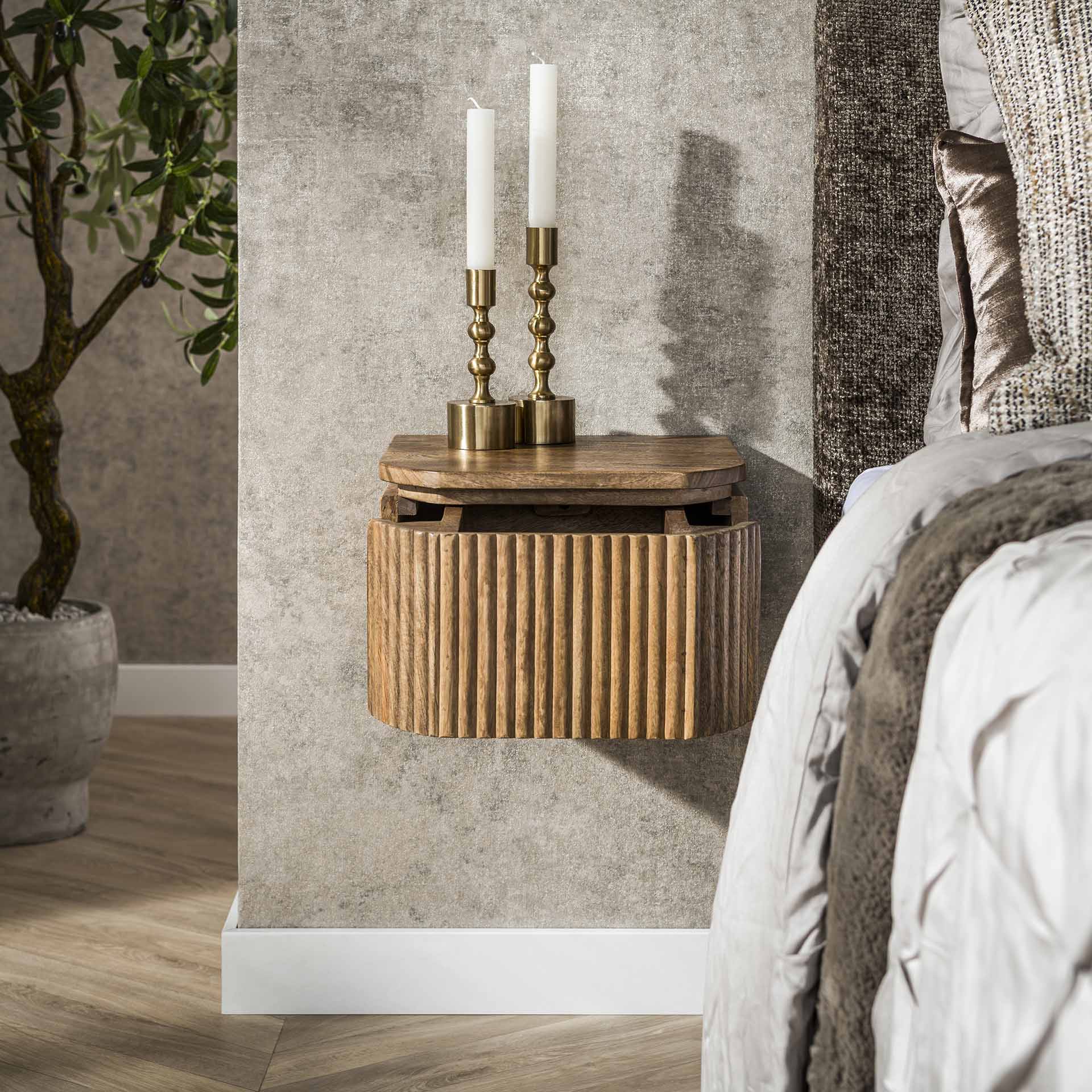 Zwevend nachtkastje Wave XS - Industrieelinhuis.nl