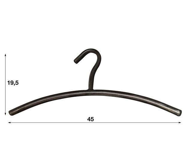 Kledinghanger ronde buis zwart - Industrieelinhuis.nl