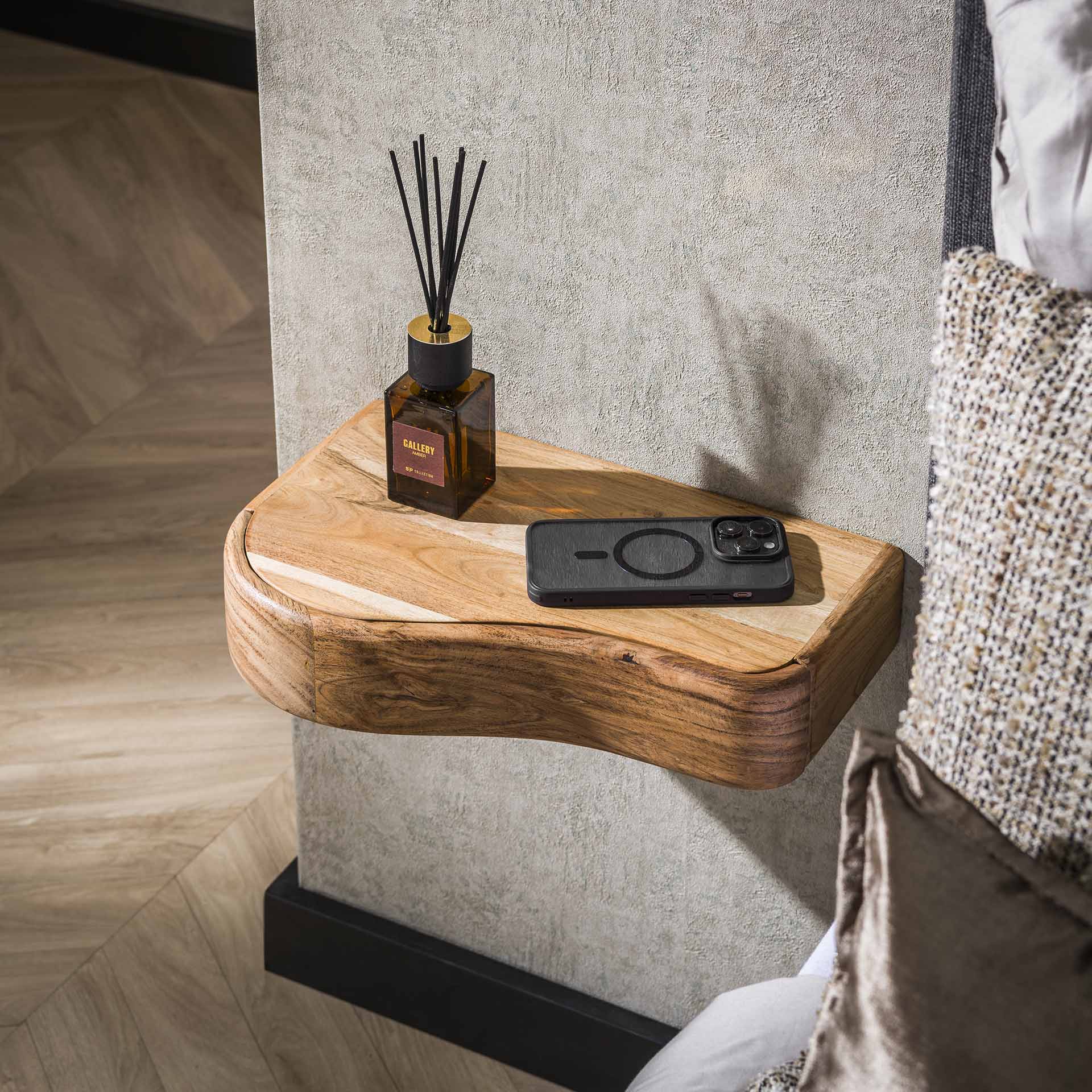 Zwevend nachtkastje organisch Levi - Industrieelinhuis.nl