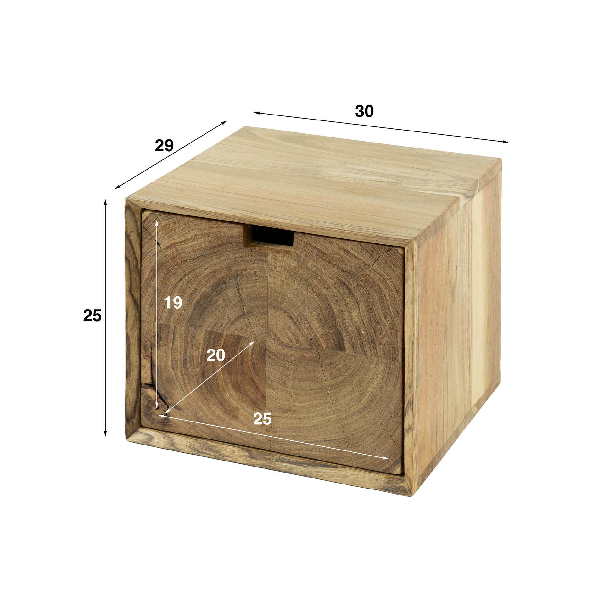 Zwevend nachtkastje Sem - Industrieelinhuis.nl