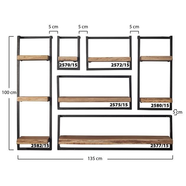 Wandplank Eddie 30x100 cm - Industrieelinhuis.nl