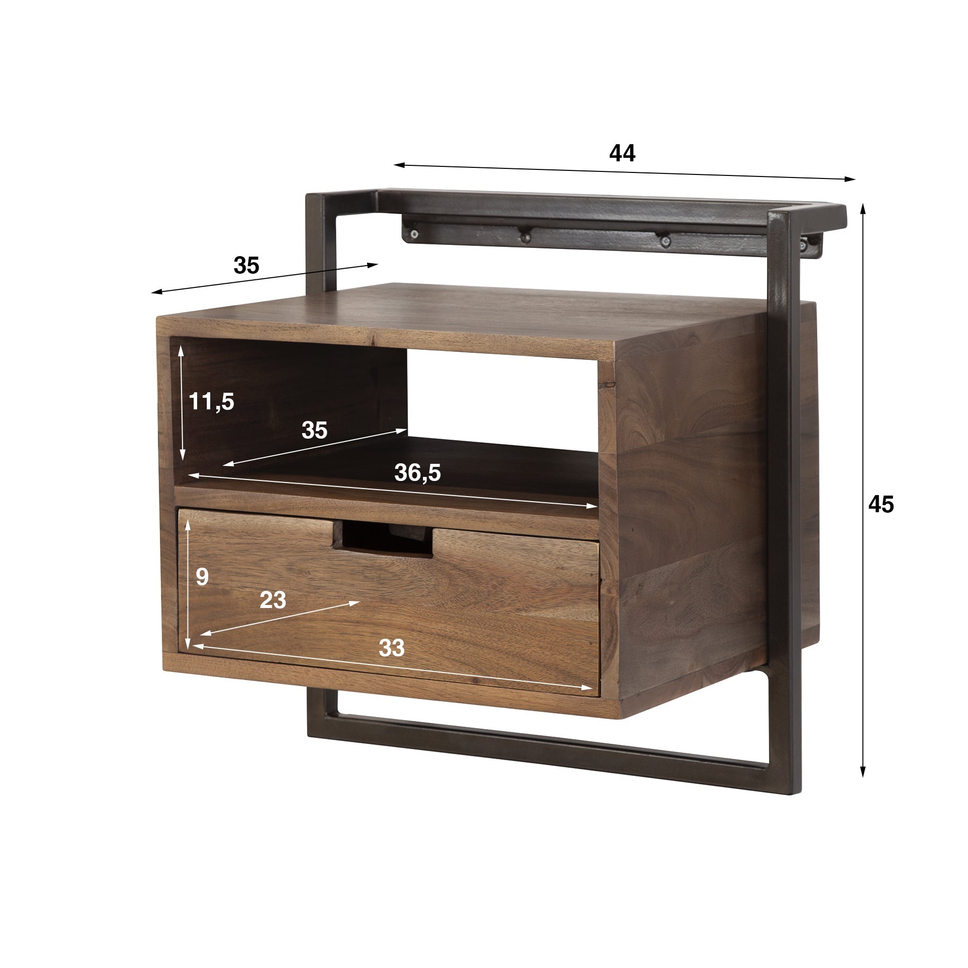 Nachtkastje Air Solid 1L - Industrieelinhuis.nl