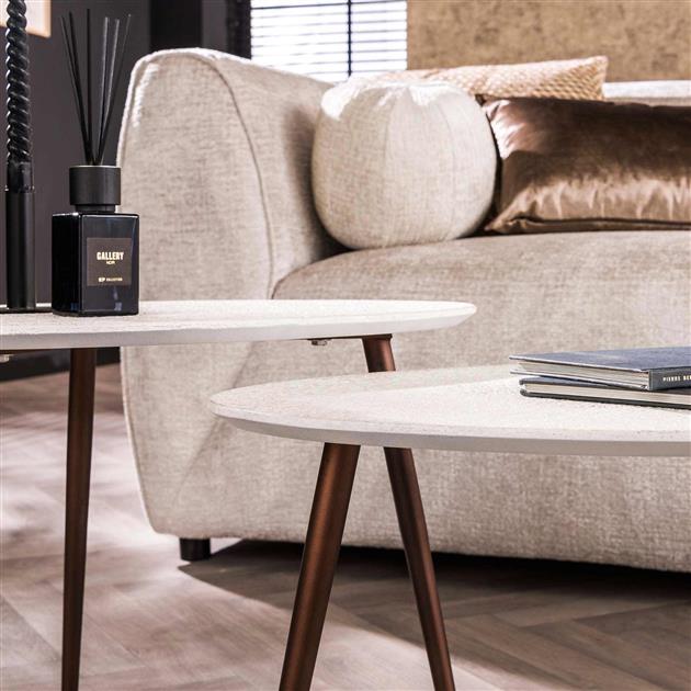 Salontafel Stone driehoekig set/2