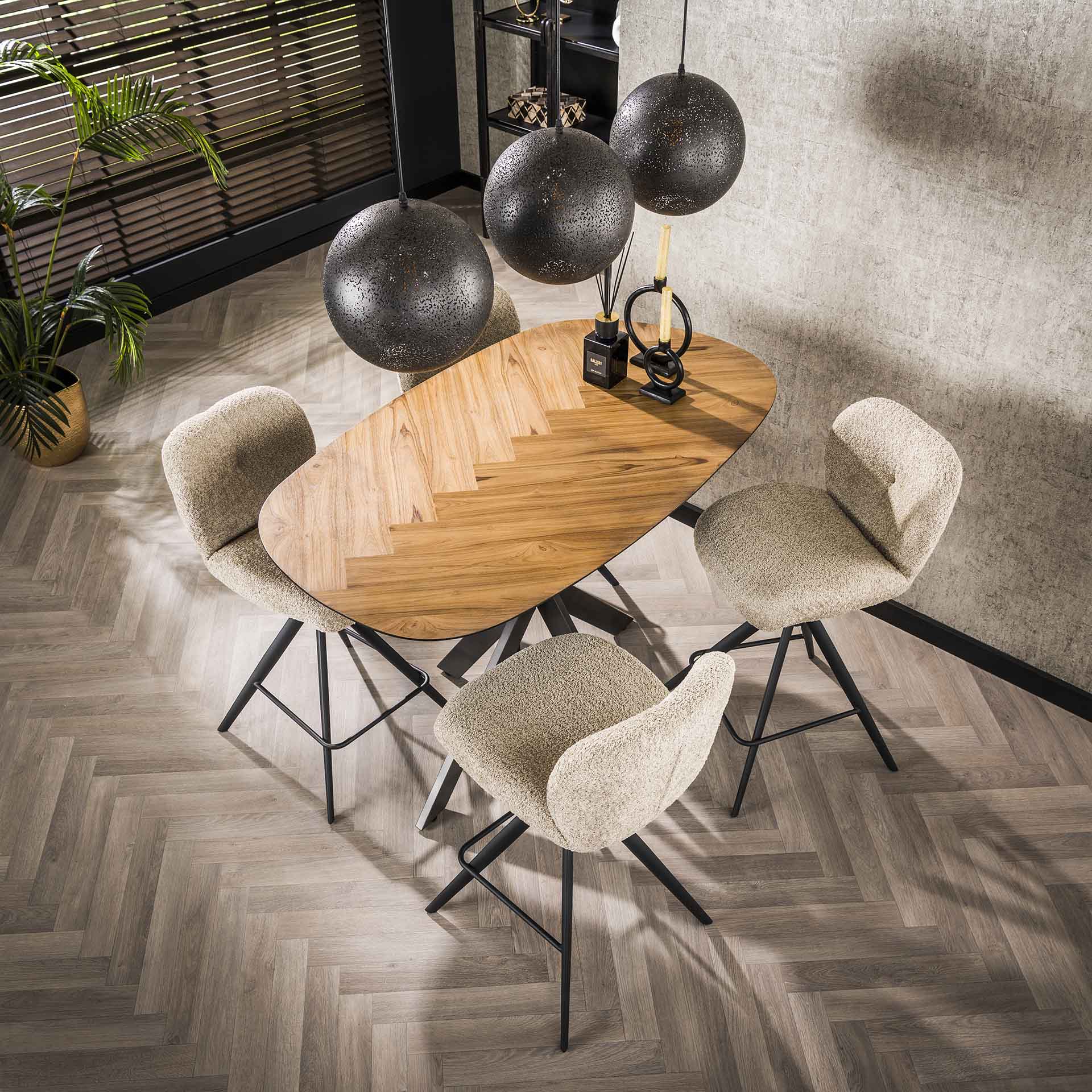 Bartafel Organisch Noah 140cm - Industrieelinhuis.nl