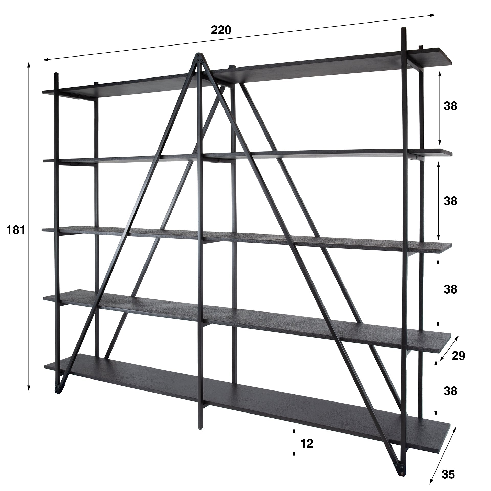 Wandrek Piero XL 220cm - Industrieelinhuis.nl