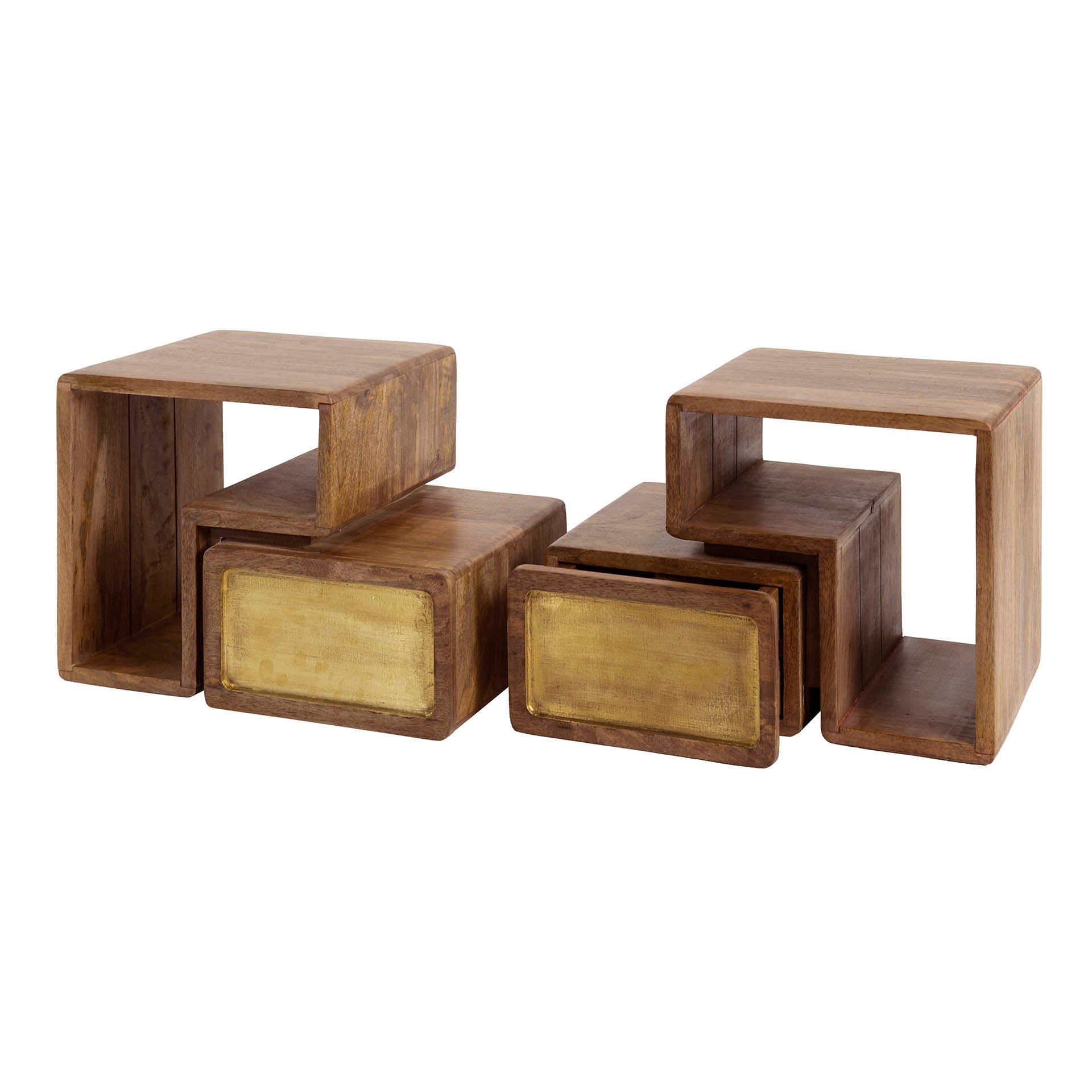 Nachtkastje Wallbox Brass Duo - Industrieelinhuis.nl