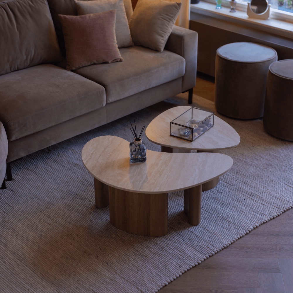 Salontafel set van 2 Trevi | Organische salontafels