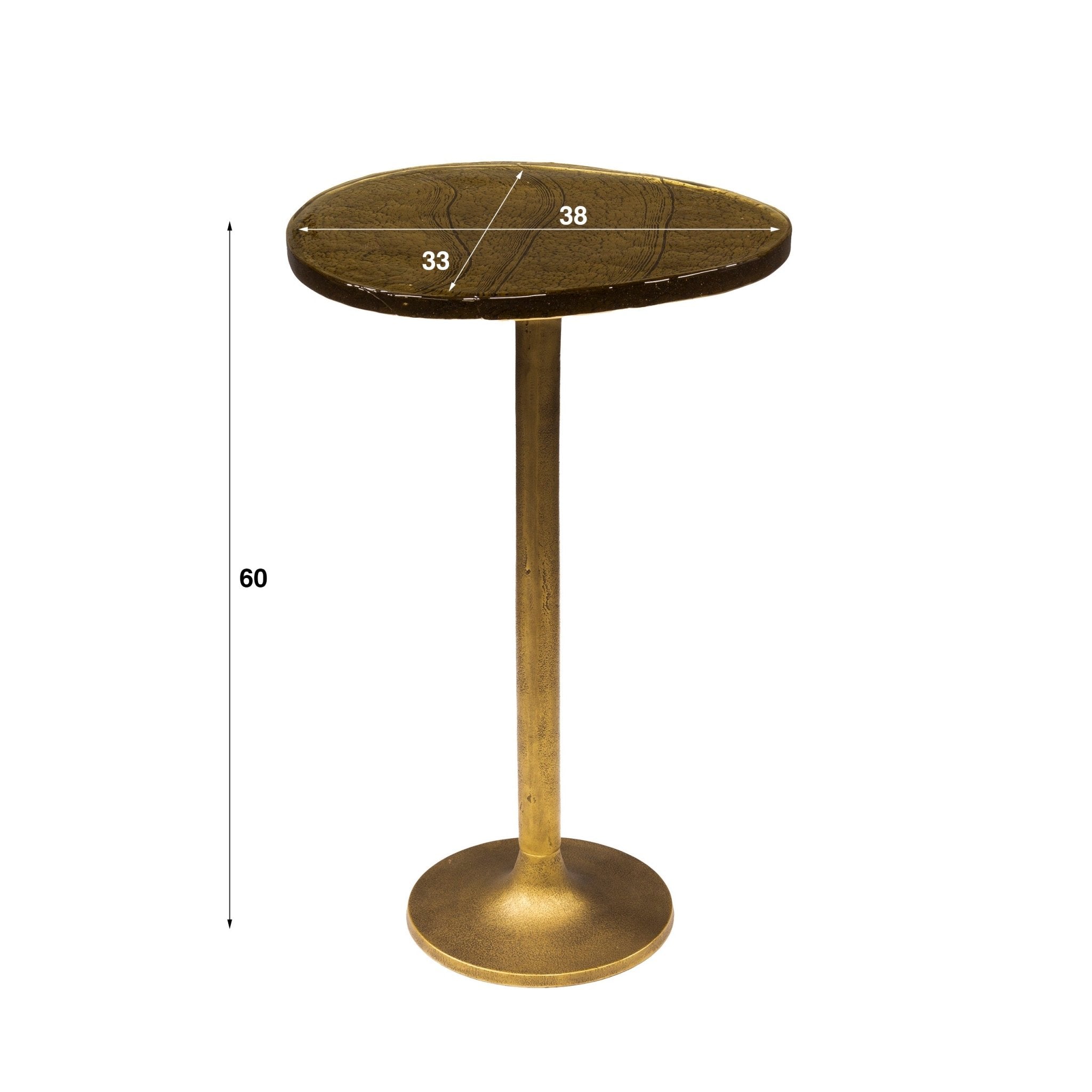 Bijzettafel Astra L Goud