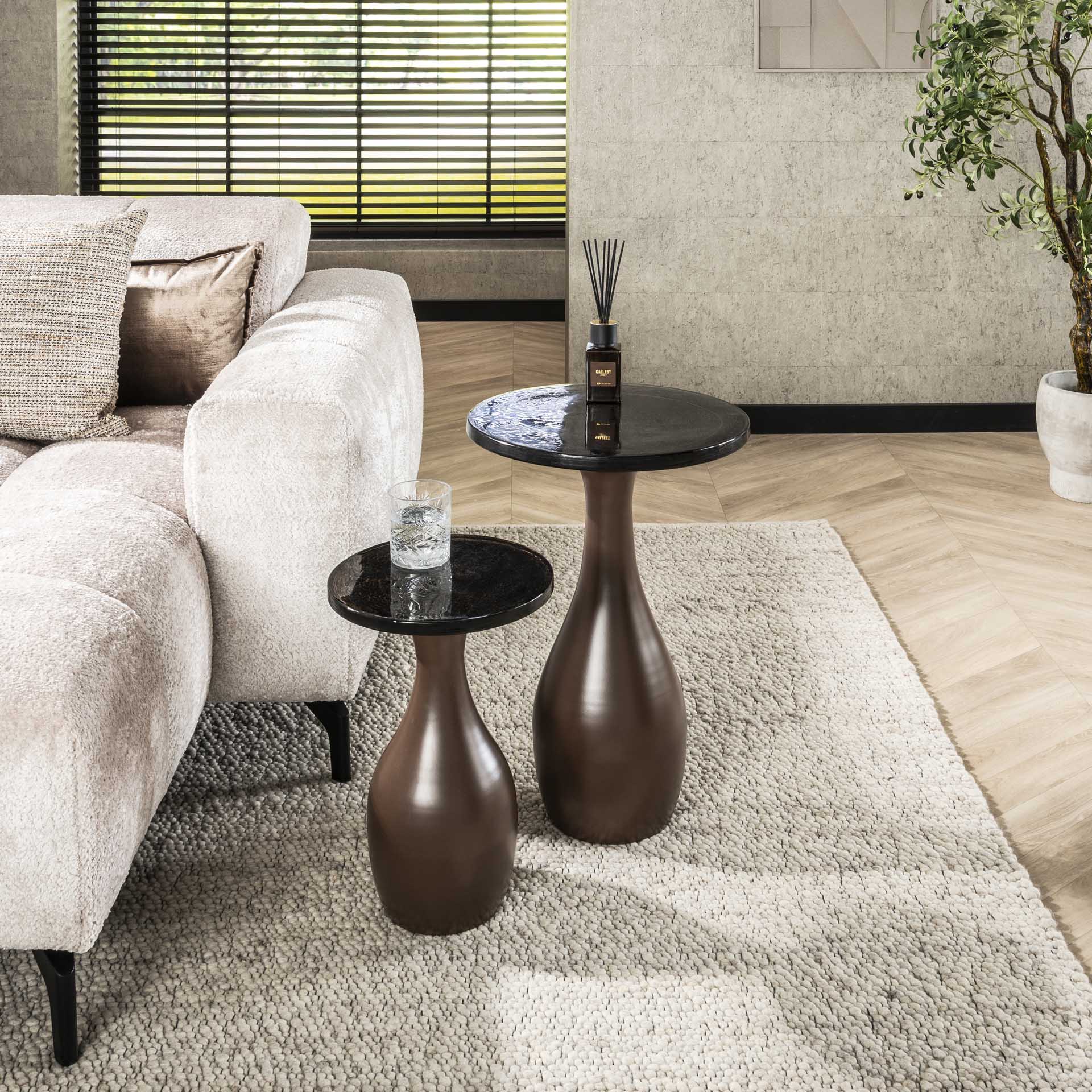 Bijzettafel Astra Druppel S Koper - Industrieelinhuis.nl