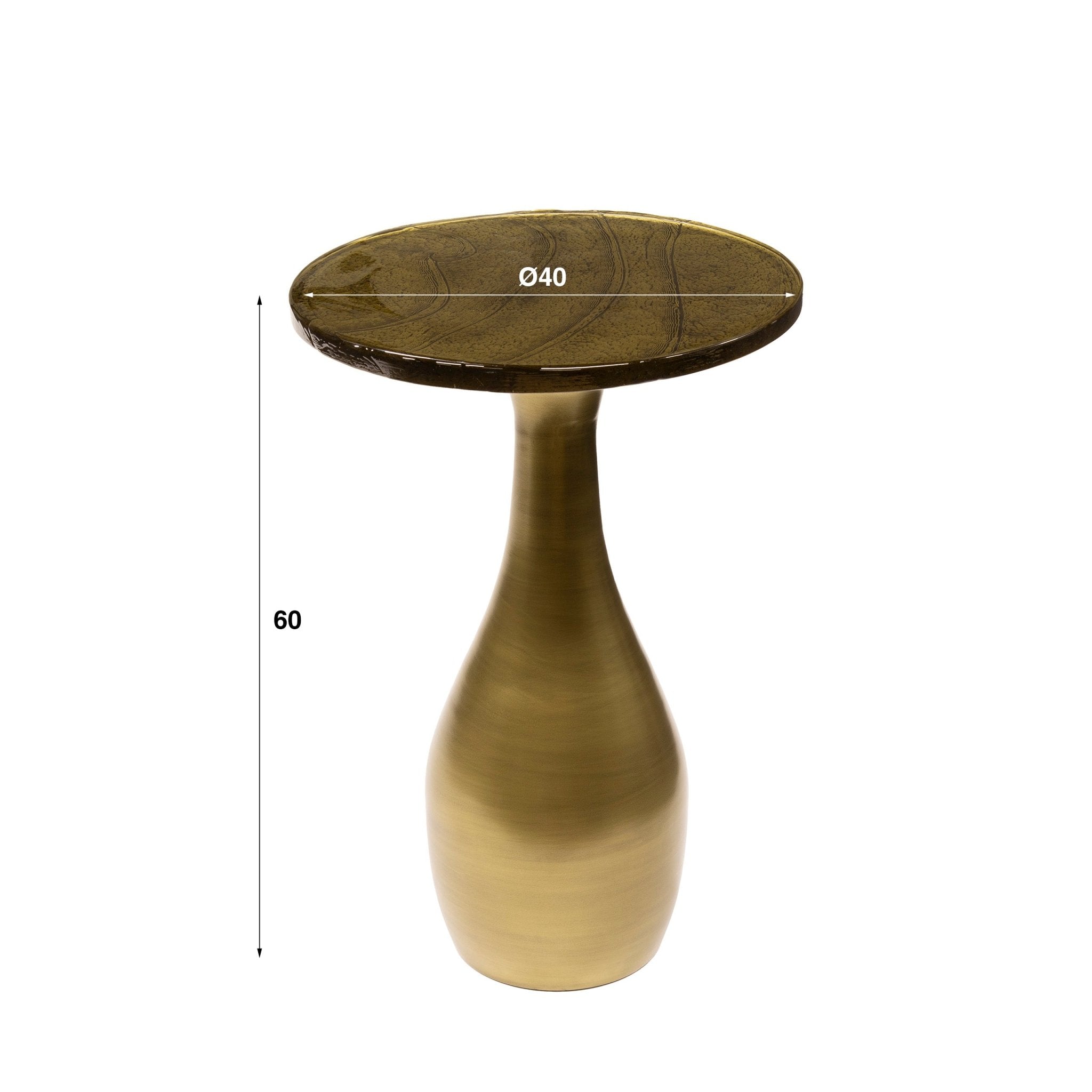 Bijzettafel Astra Druppel M Goud