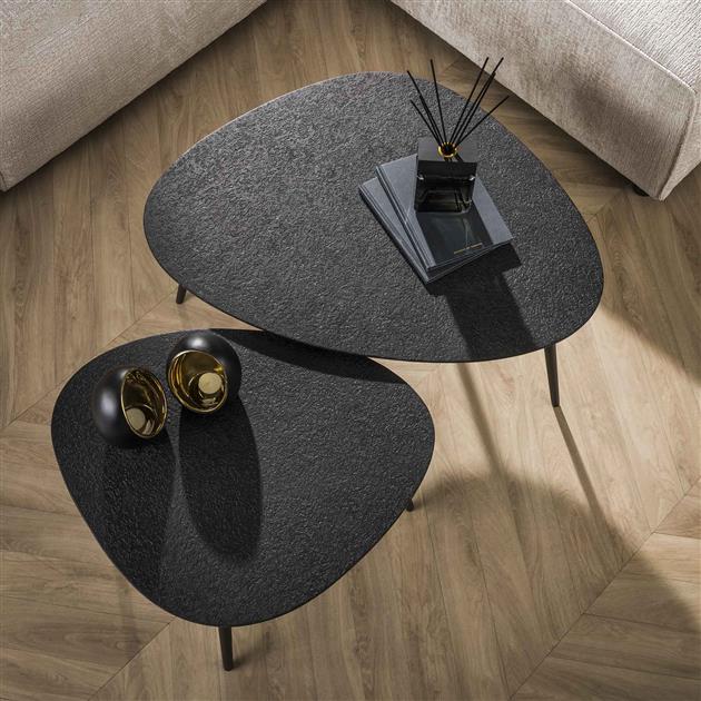 Salontafelset Driehoek Sol Metallic Zwart