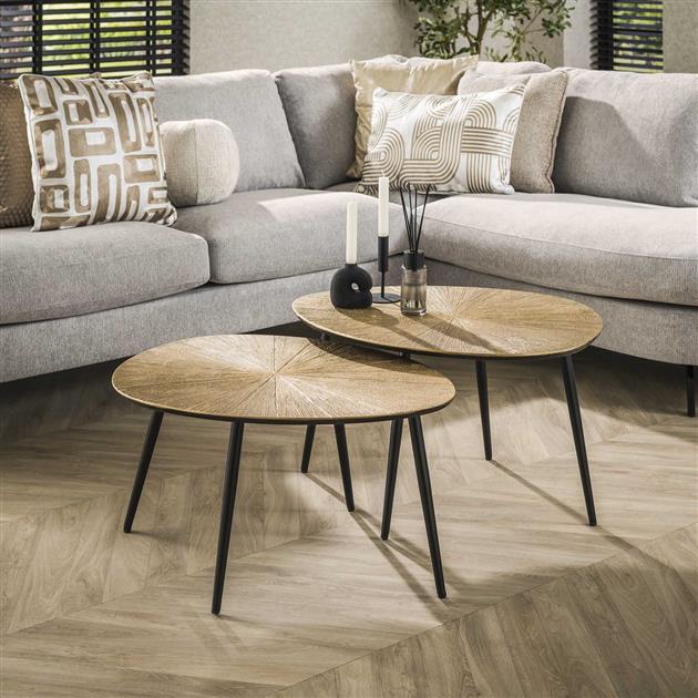 Salontafel Ray organisch set/2