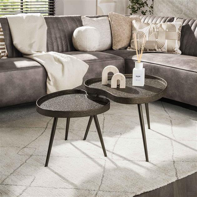 Salontafel Contour niervormig set/2