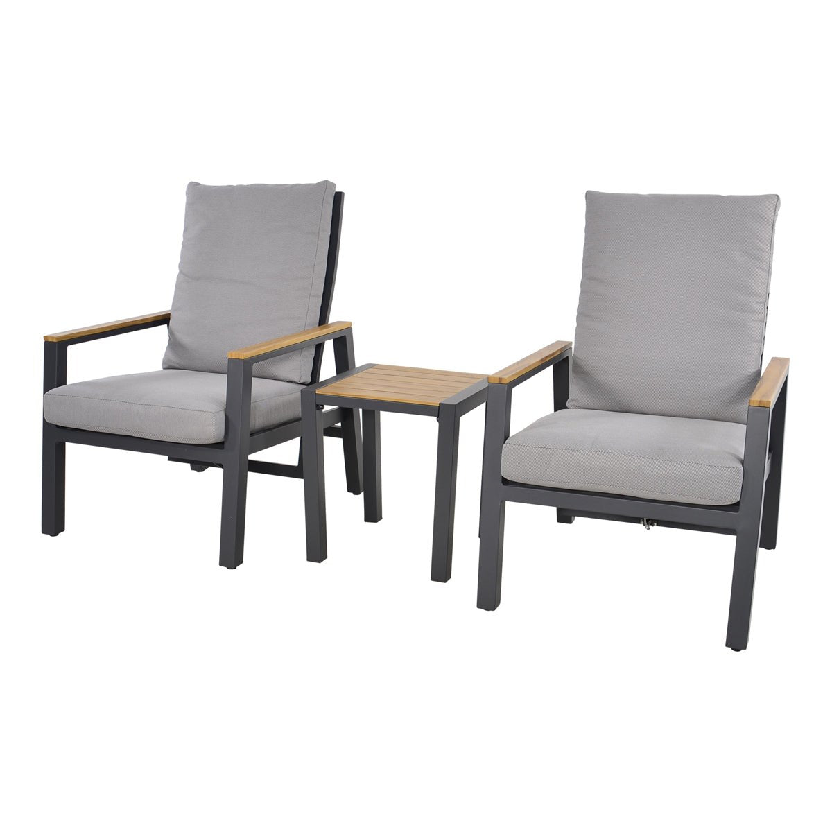 Duoset tuinstoelen met hocker Koda - Industrieelinhuis.nl