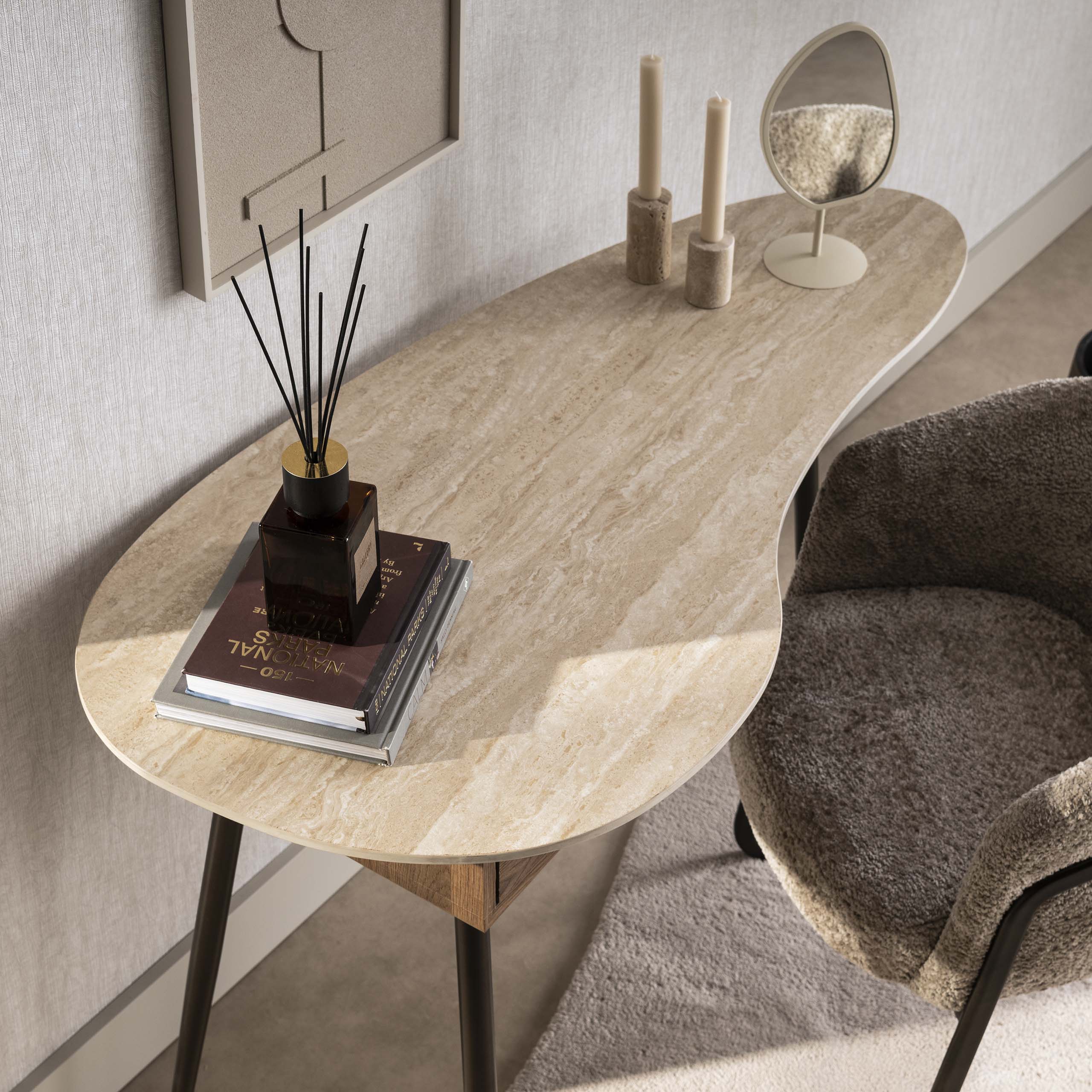Kaptafel met lade Tova - Industrieelinhuis.nl