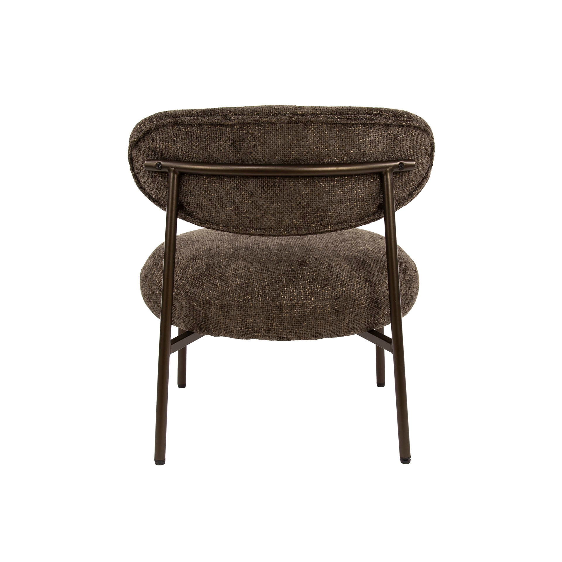 Ronde fauteuil Sofia Donkerbruin