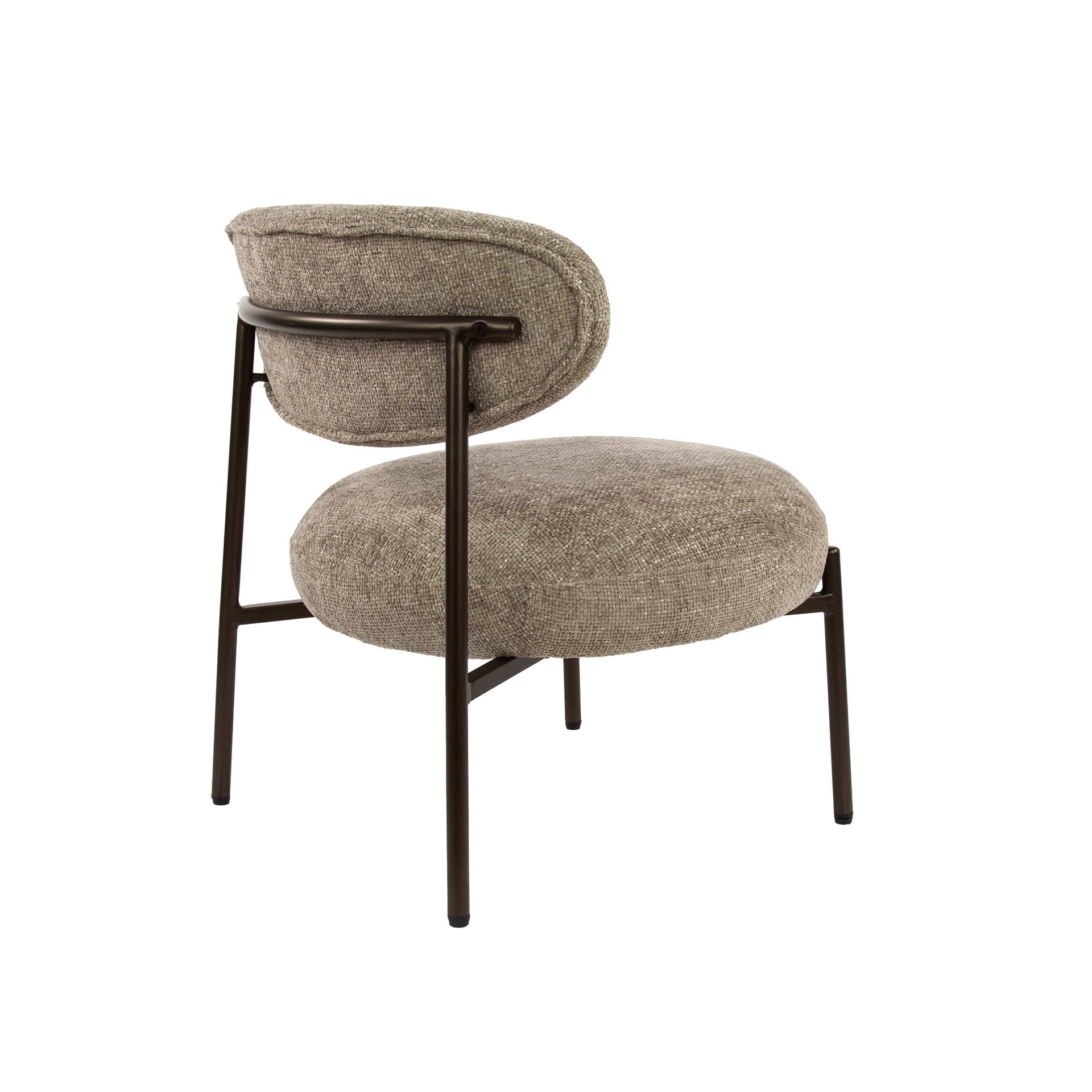 Ronde fauteuil Sofia Zand - Industrieelinhuis.nl