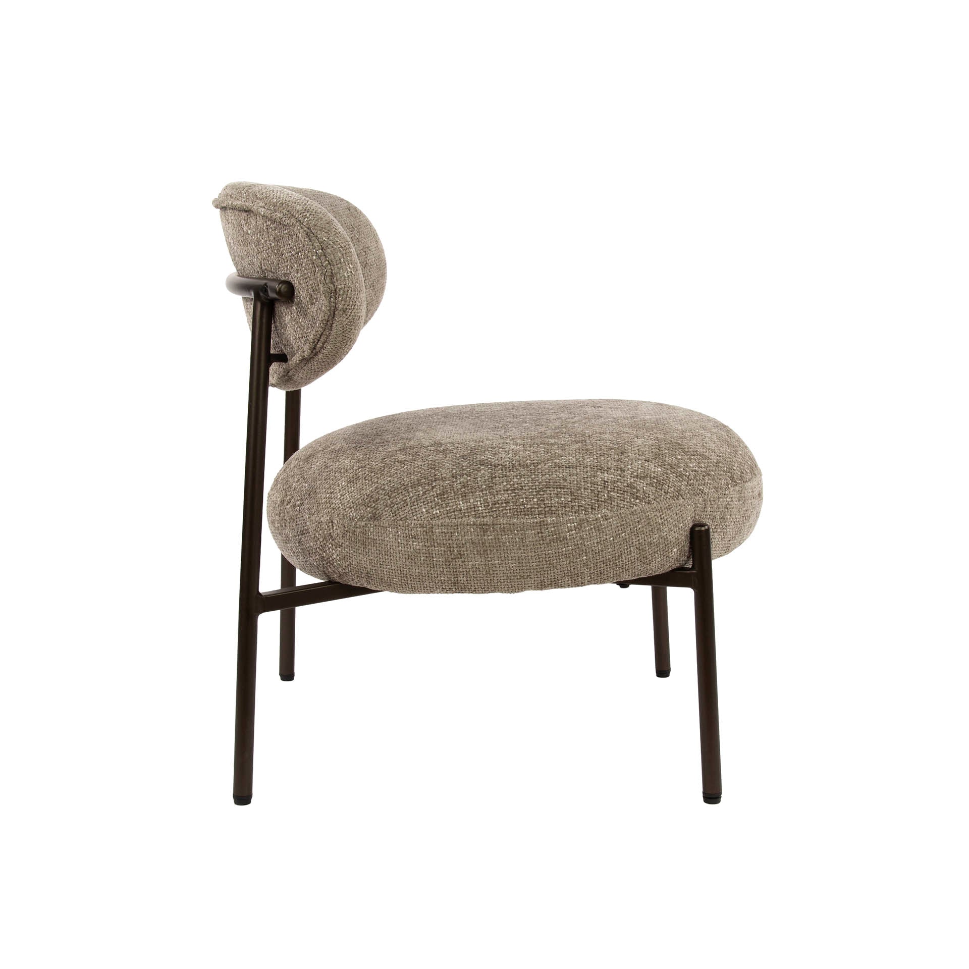 Ronde fauteuil Sofia Zand - Industrieelinhuis.nl