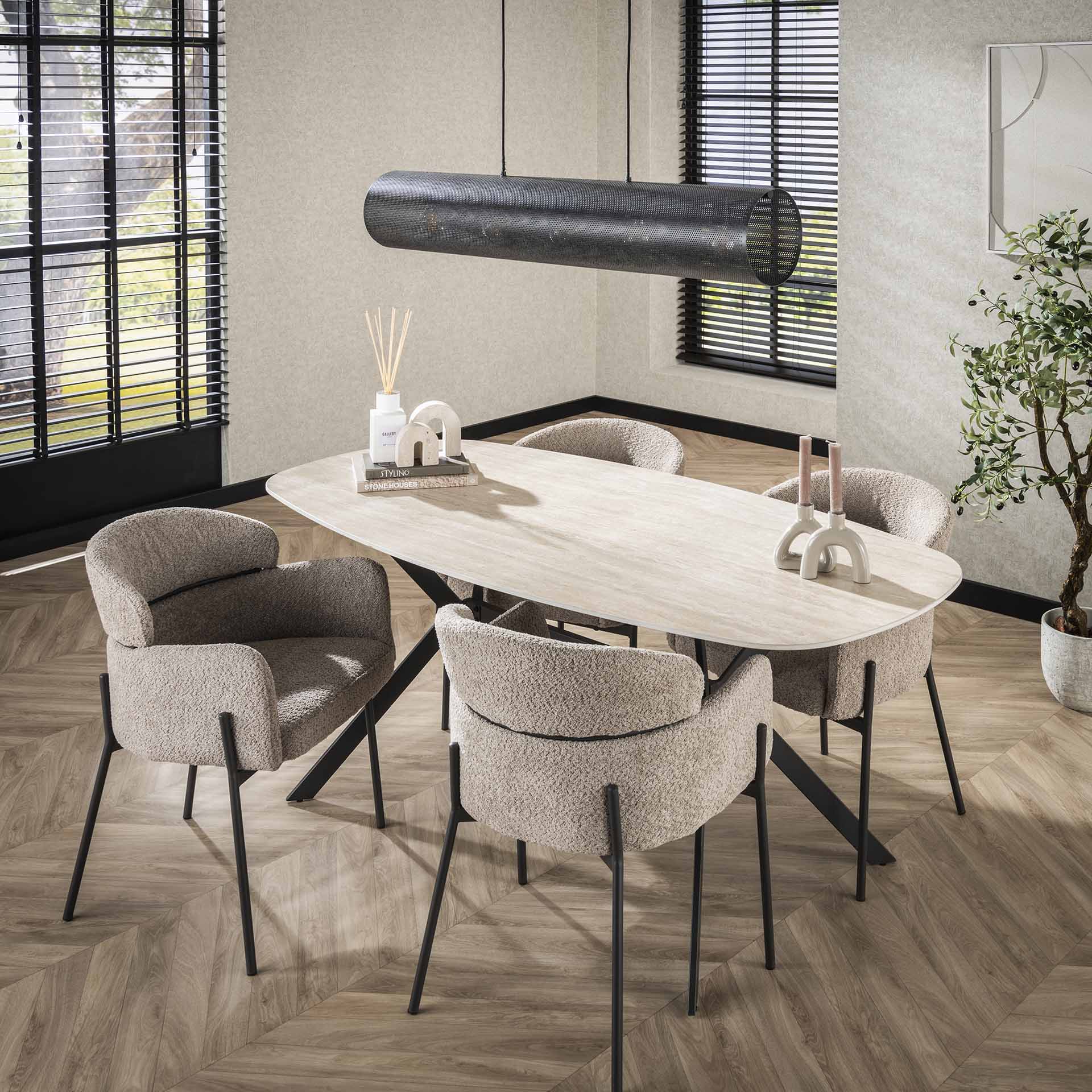 Eettafel Deens Ovaal Nordic 180cm - Industrieelinhuis.nl