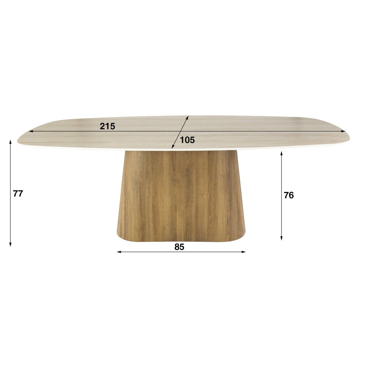 Eettafel Romano Centro 215 - Industrieelinhuis.nl