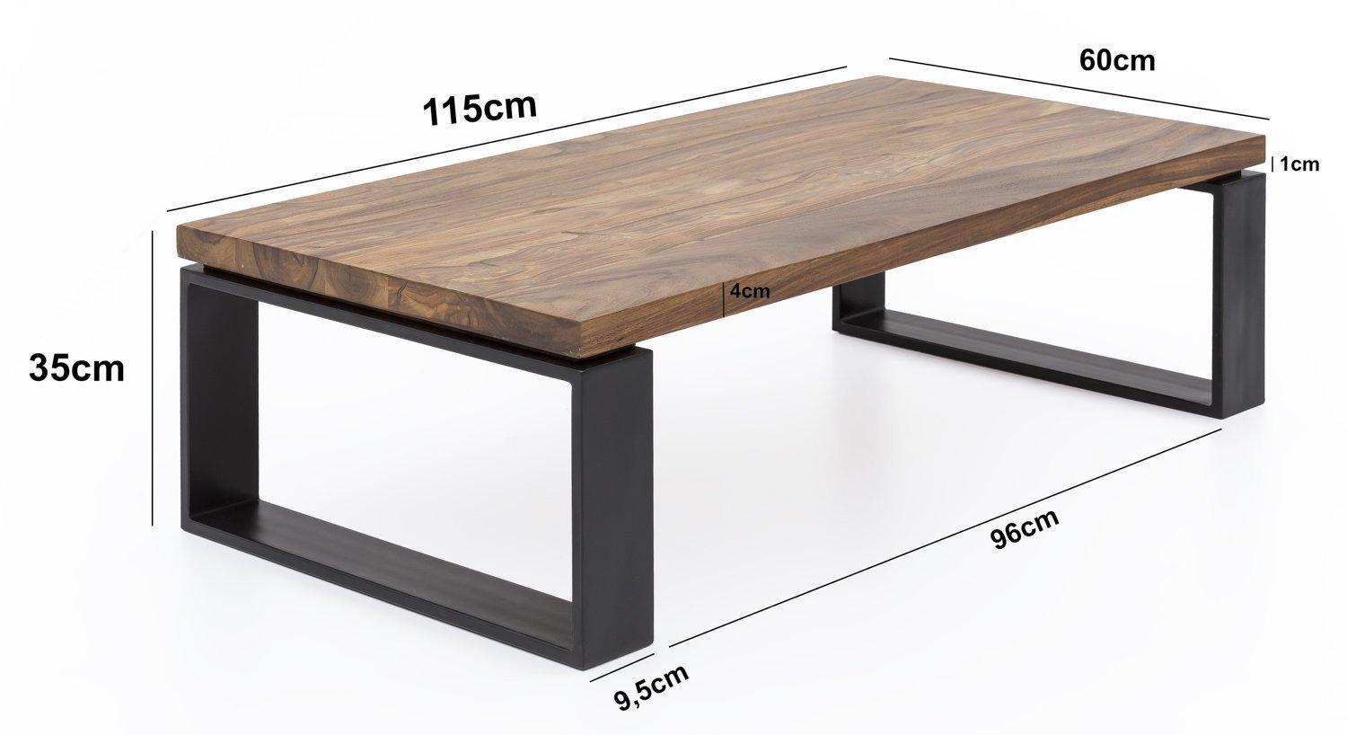 Salontafel Houten Sofa tafel met metalen frame Woonkamer tafel