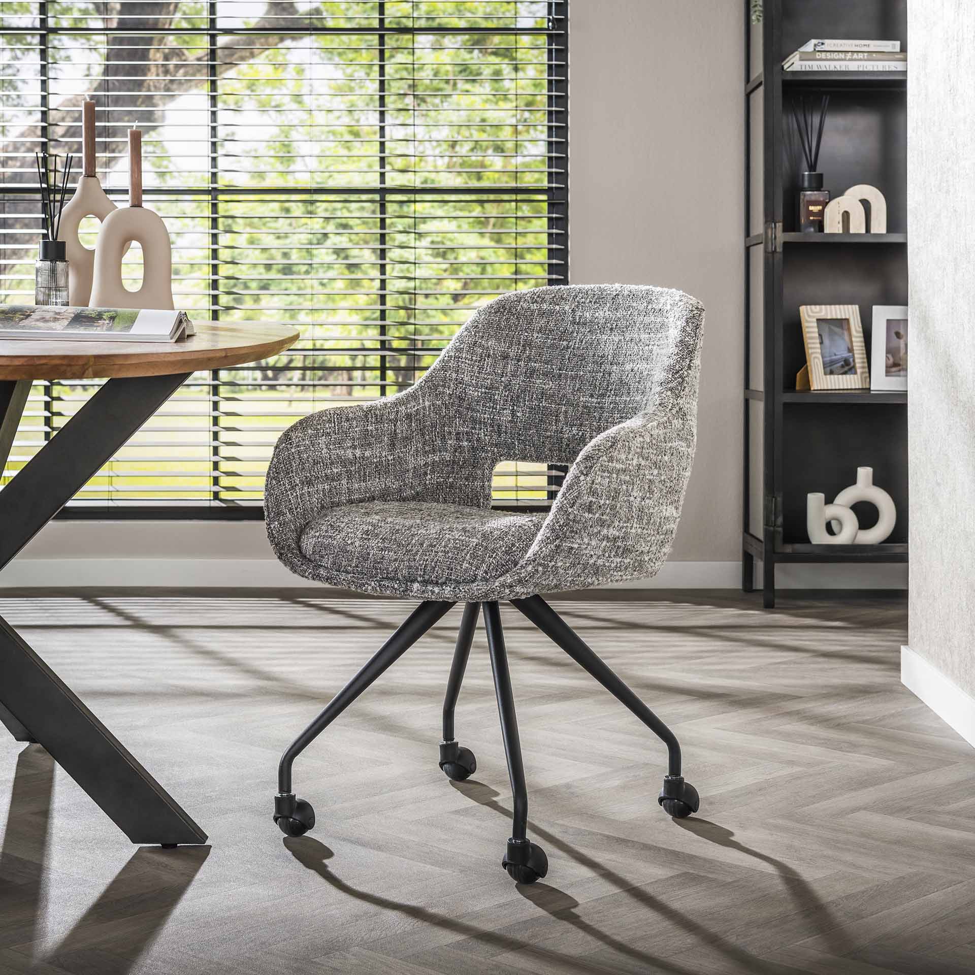 Armstoel Wieltjes Bold Staalgrijs (bestellen per 2) - Industrieelinhuis.nl