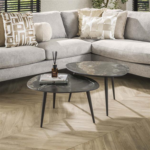 Salontafel Fossil organisch set/2