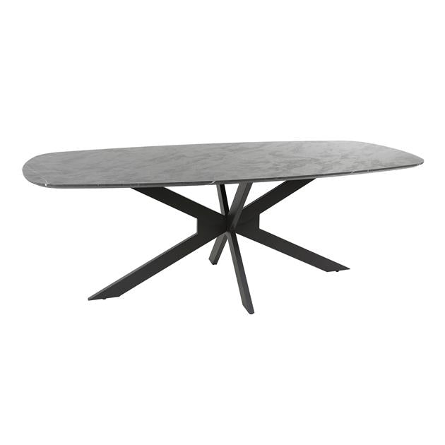 Eetkamertafel Deens ovaal Mats Leisteen 215 cm - Industrieelinhuis.nl