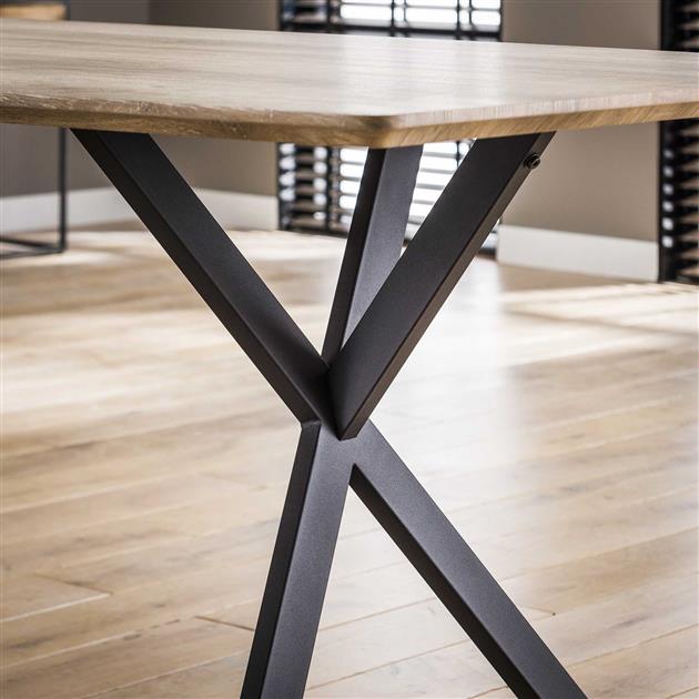 Eetkamertafel Deens ovaal Hidde Eiken antiekwash 190 cm - Industrieelinhuis.nl