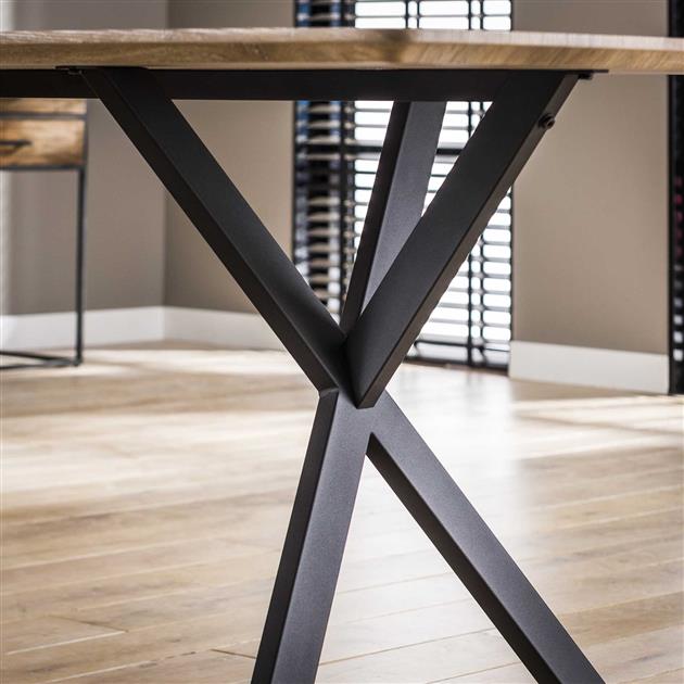 Eetkamertafel Deens ovaal Hidde Eiken antiekwash 190 cm - Industrieelinhuis.nl