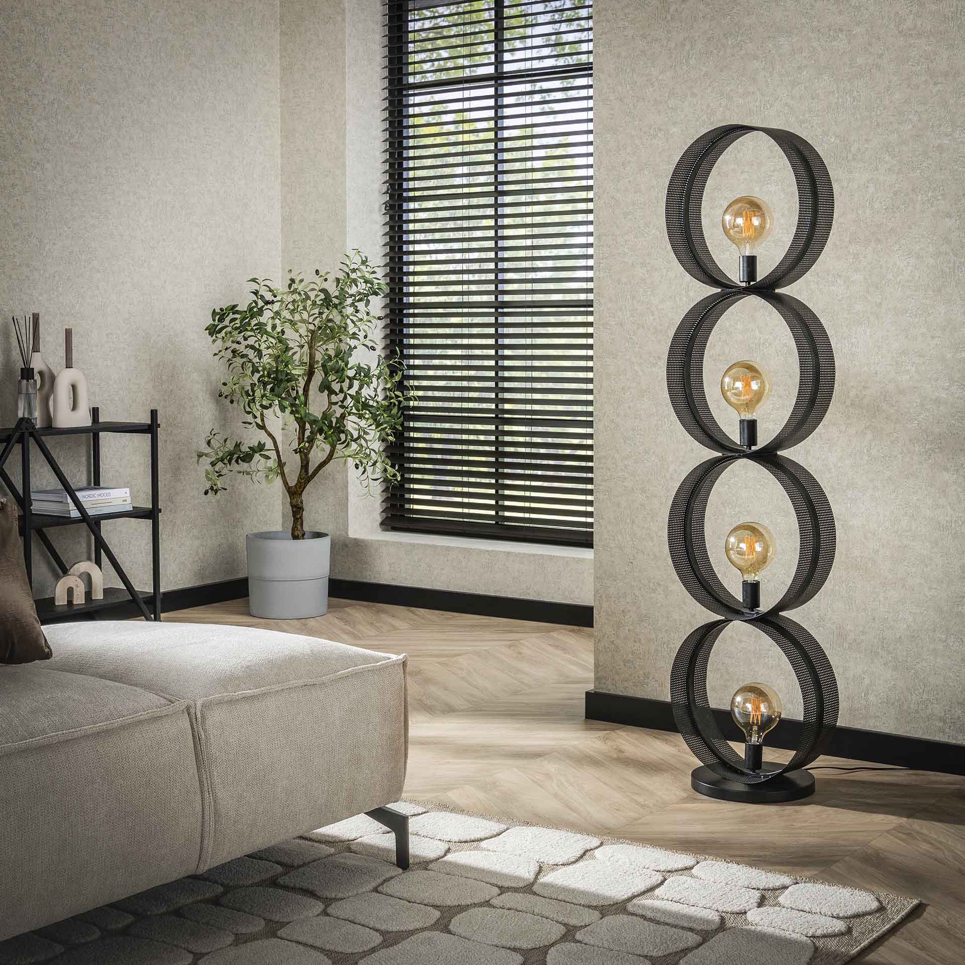 Vloerlamp Ring 4L - Industrieelinhuis.nl