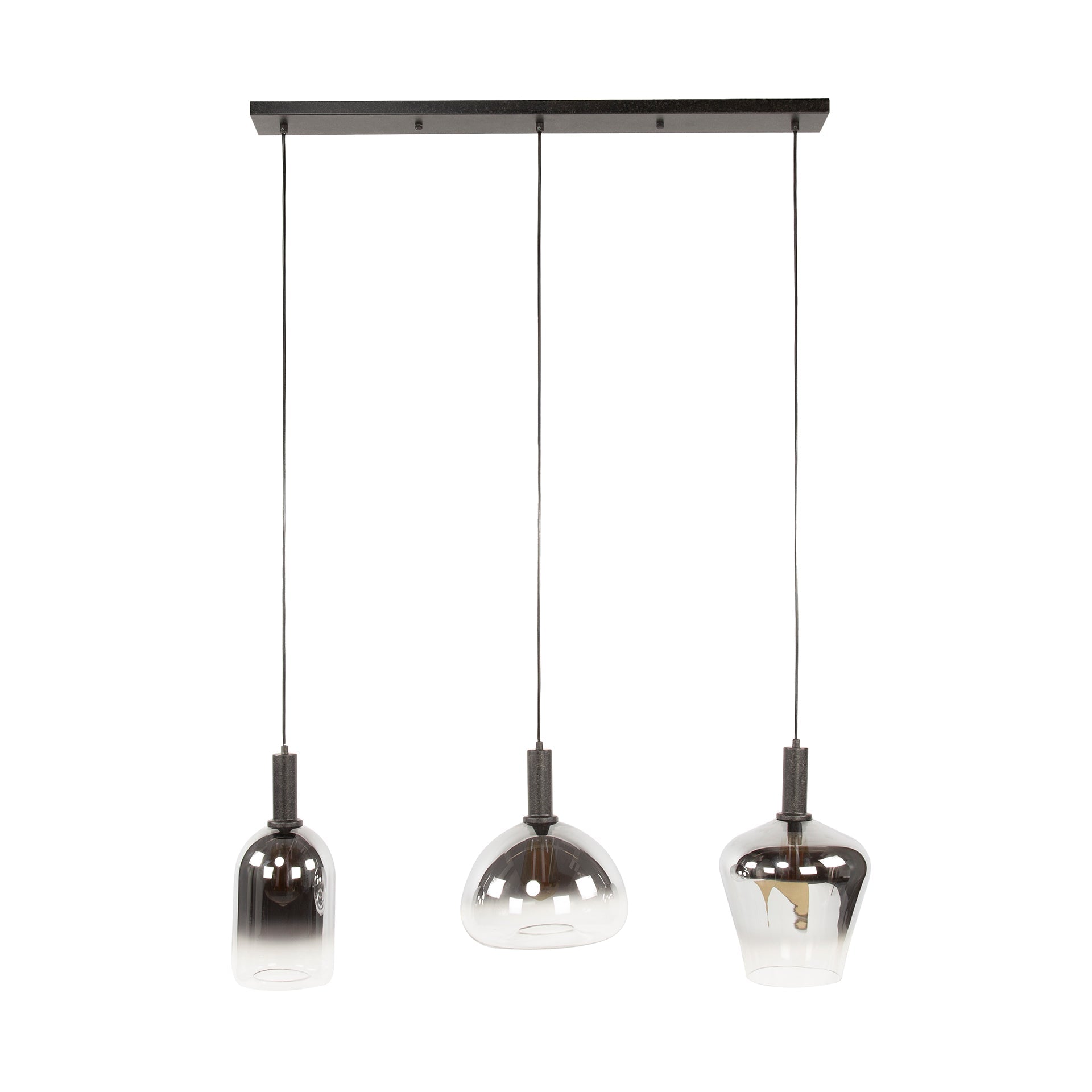 Hanglamp Glas Zion 3 lampen - Industrieelinhuis.nl
