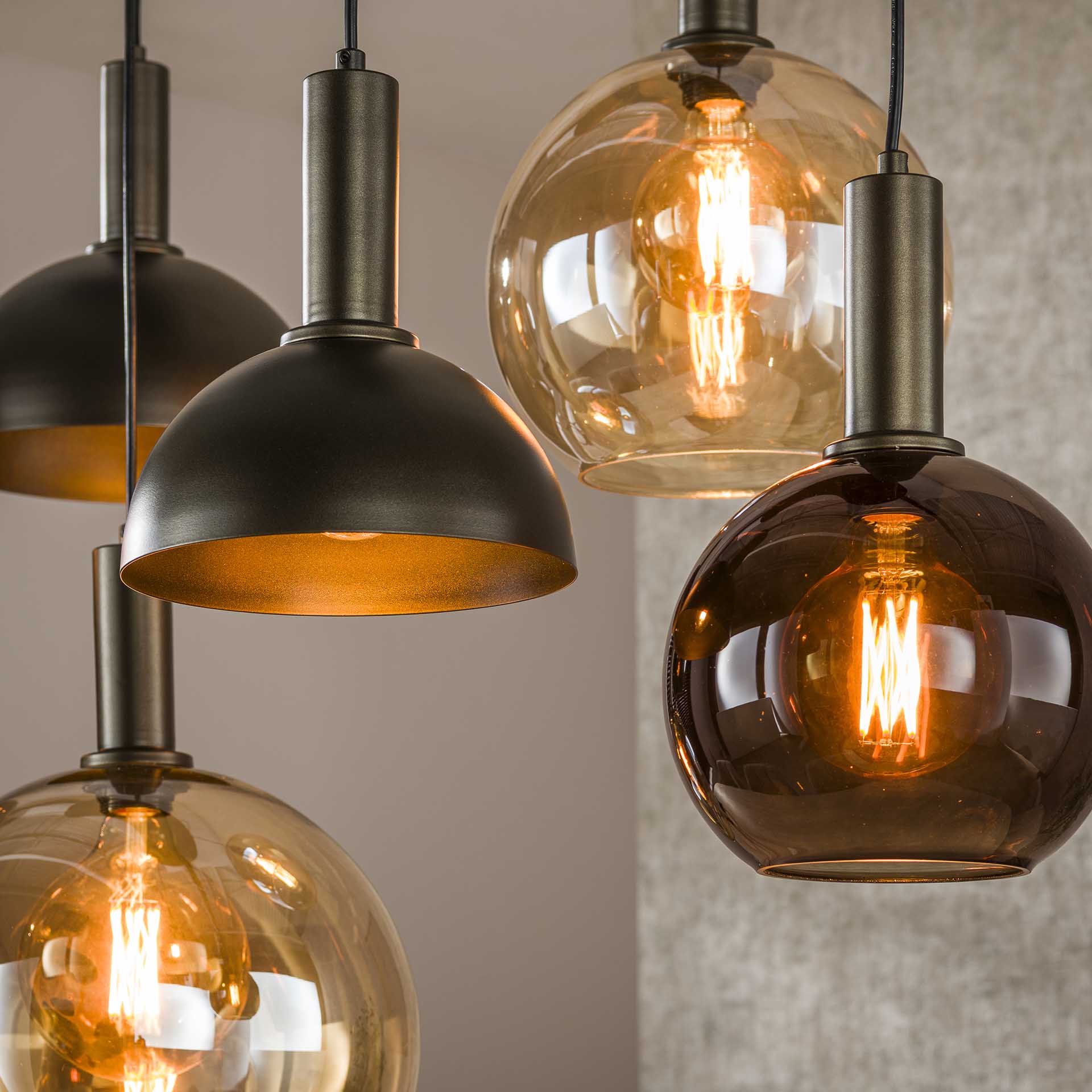 Hanglamp Clyde 4+3 L - Industrieelinhuis.nl