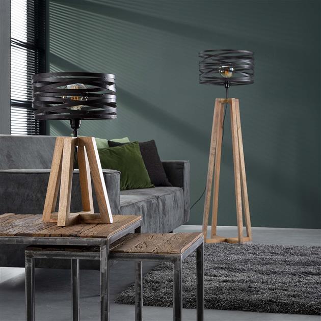 Vloerlamp Twisted Grijs 1 lichtpunt - Industrieelinhuis.nl