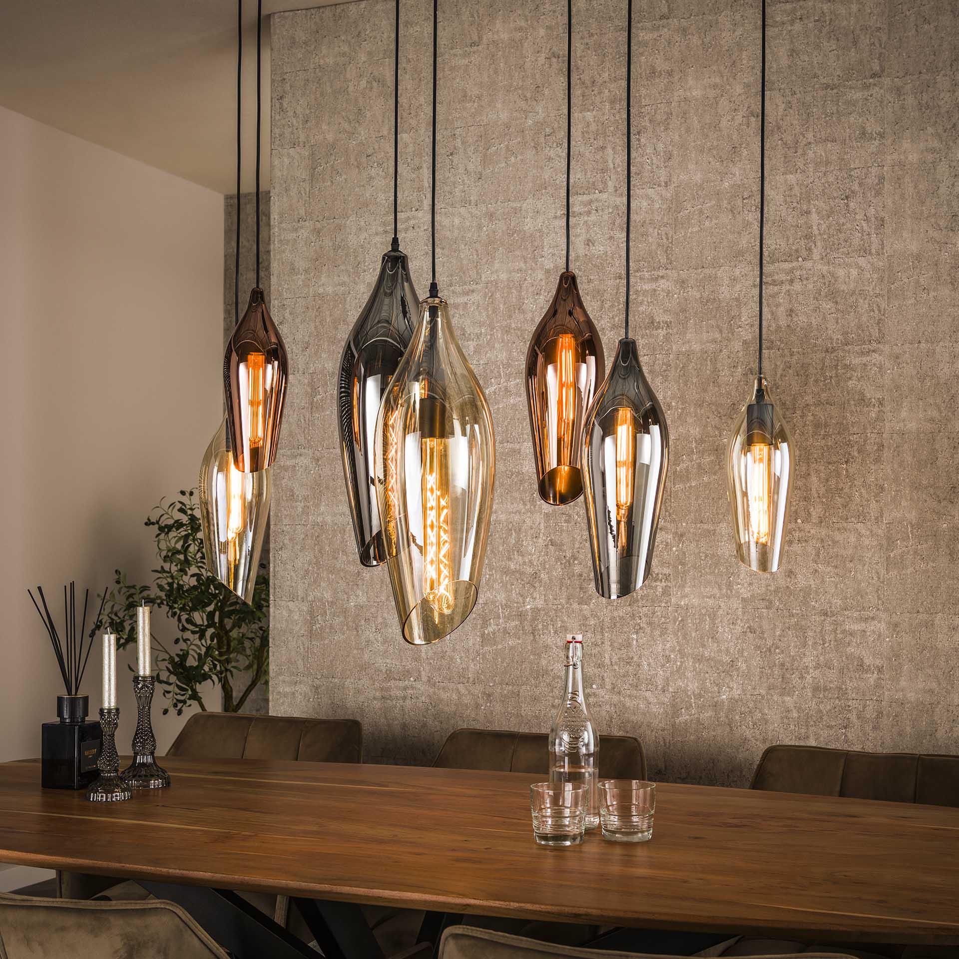 Hanglamp Charly 4+3 - Industrieelinhuis.nl