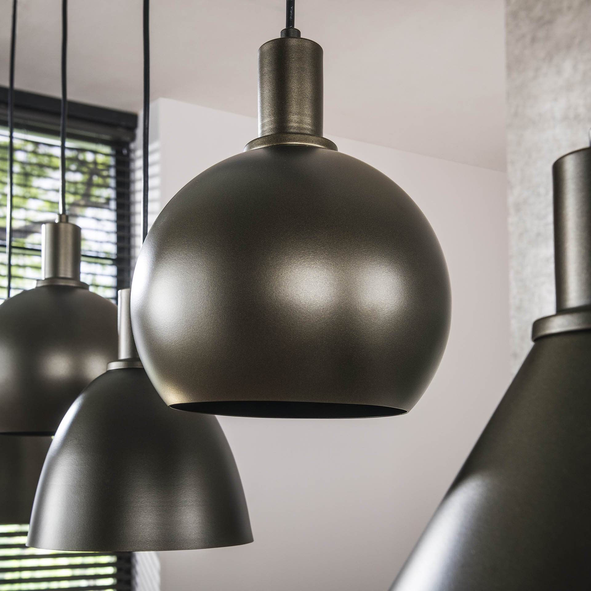 Hanglamp 5L Stellaro Donkerbruin - Industrieelinhuis.nl