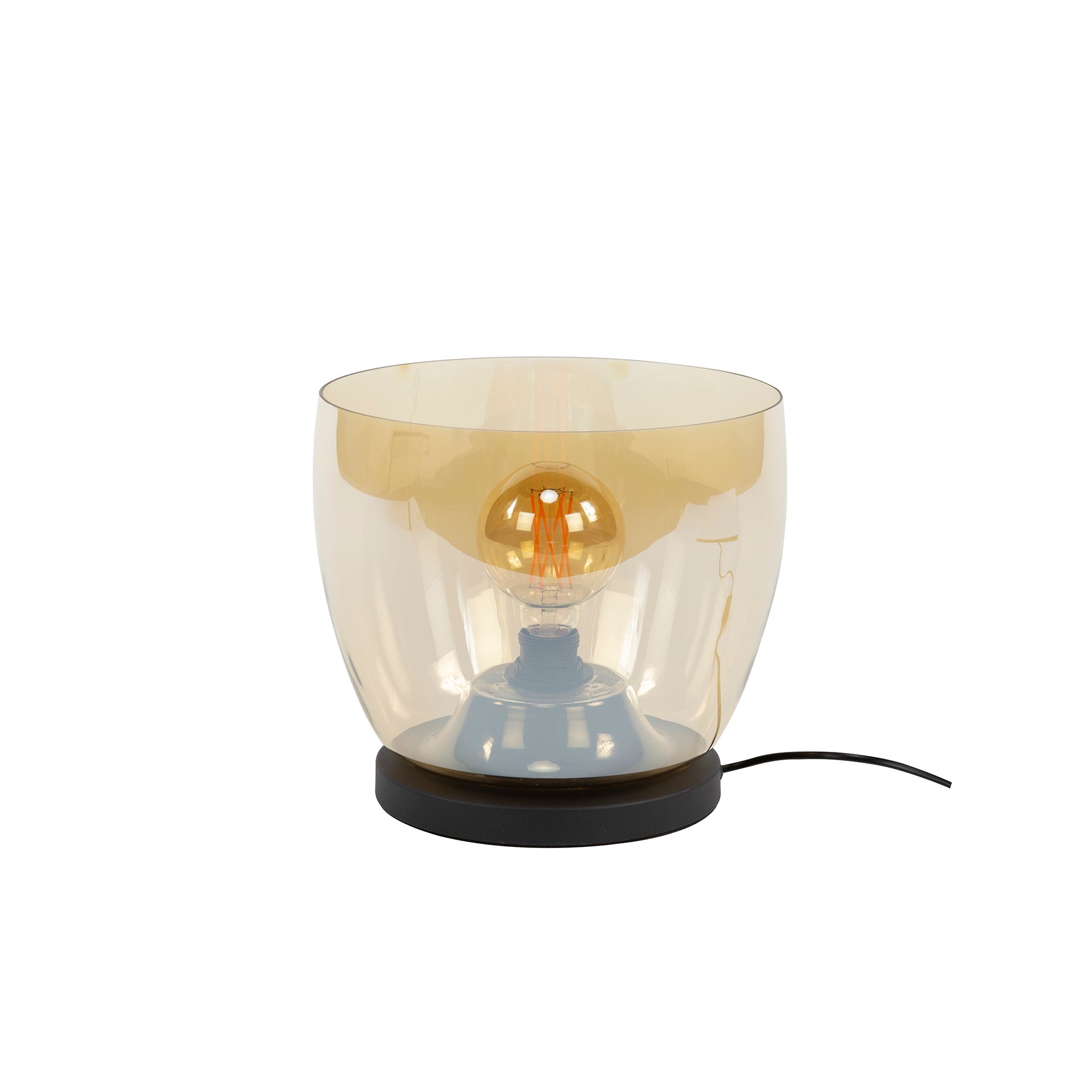 Vloerlamp Rise gekleurd glas Amber - Industrieelinhuis.nl