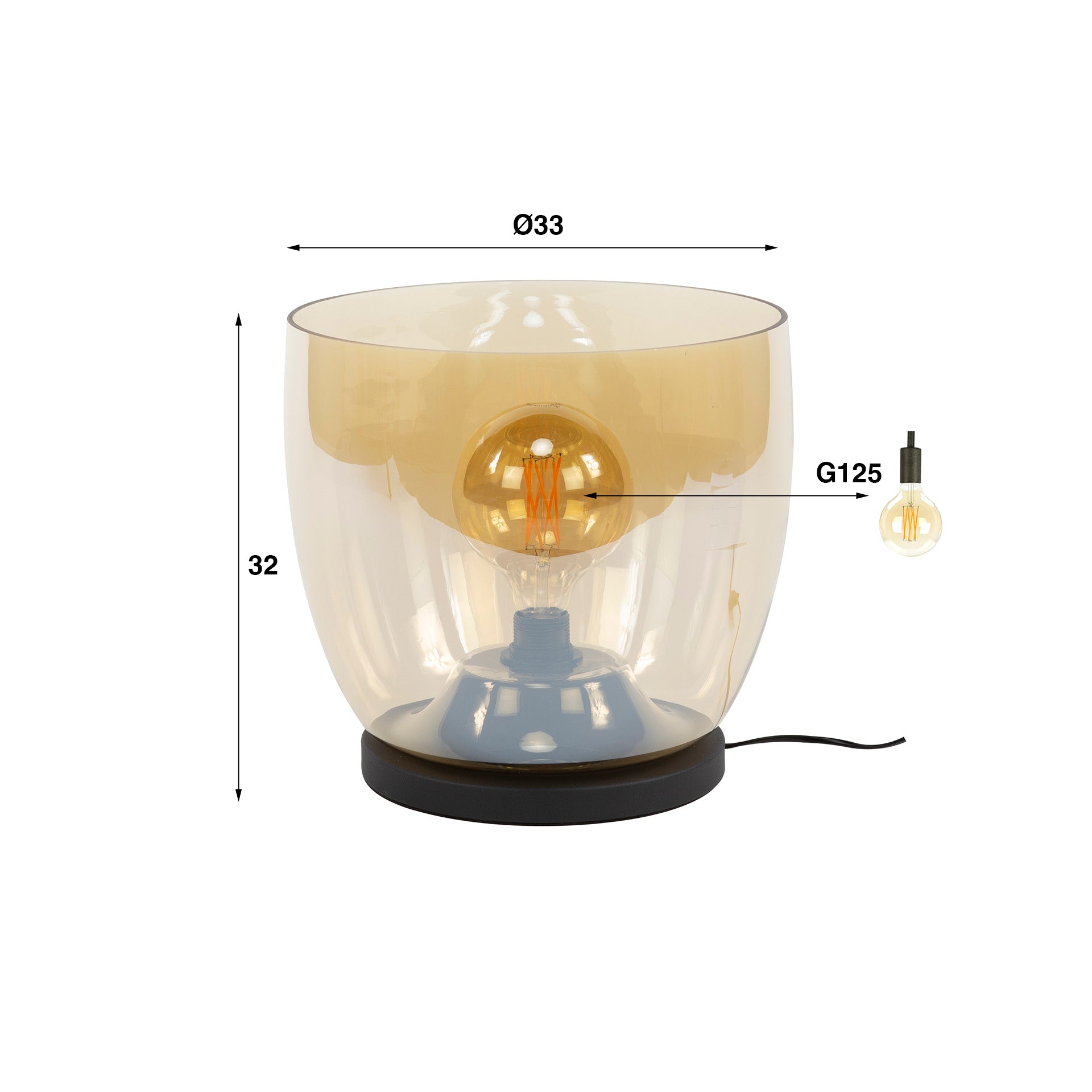 Vloerlamp XL Rise gekleurd glas Amber - Industrieelinhuis.nl