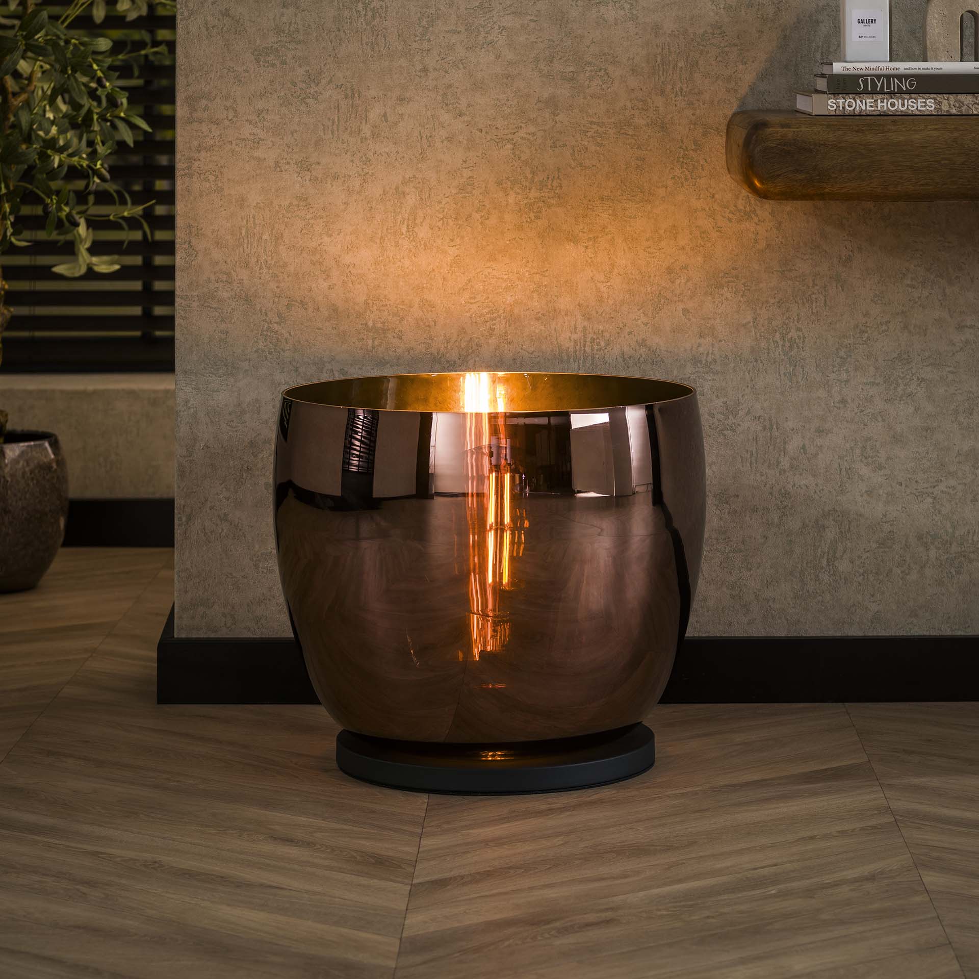 Vloerlamp XXL Rise gekleurd glas Koper - Industrieelinhuis.nl