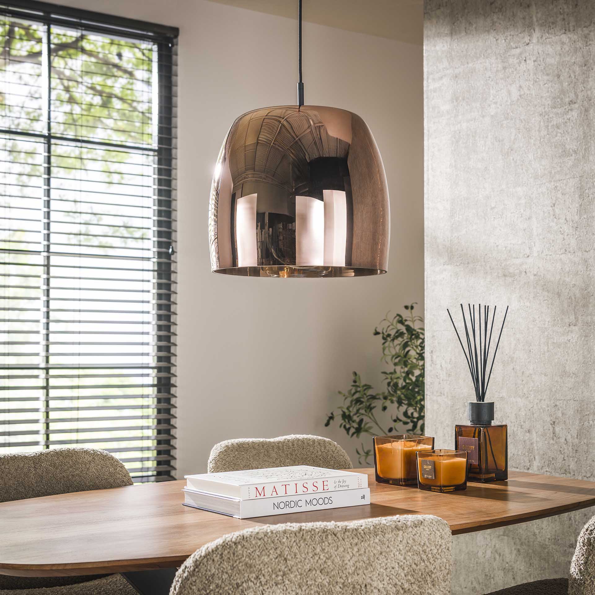 Plafondlamp Liv Glass 1L Koper - Industrieelinhuis.nl