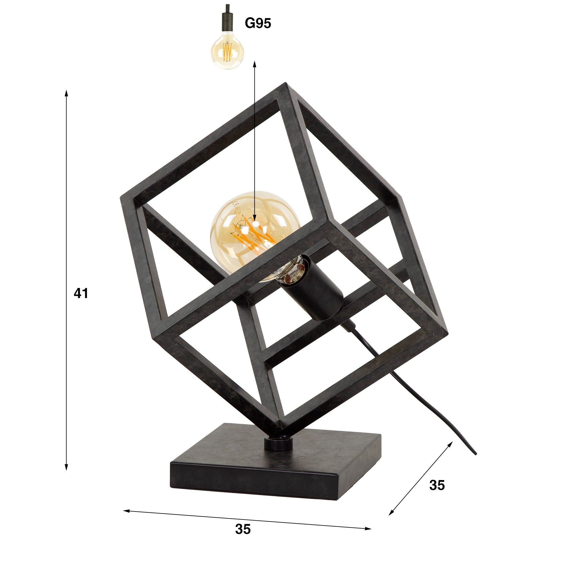 Tafellamp Lumen Cube - Industrieelinhuis.nl