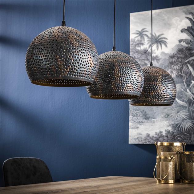 Hanglamp set XL Kyra 3 lichtpunten Ø25 cm - Industrieelinhuis.nl