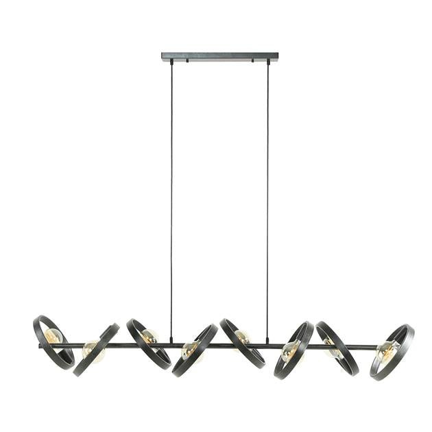 Hanglamp Groot Circular Essence Houtskool 8 lichtpunten - Industrieelinhuis.nl