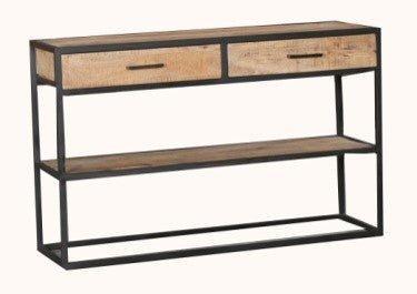 Sidetable met lades Denver | Mangohout en Staal